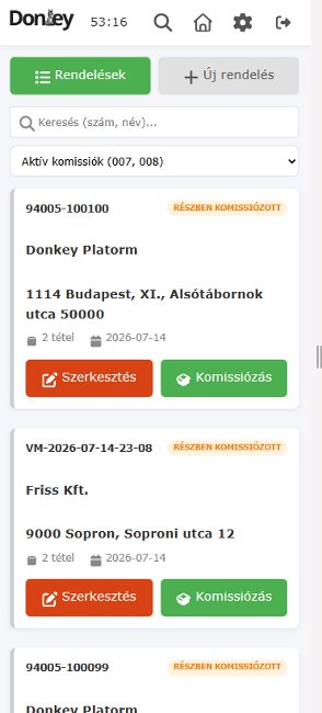 Zebra PDA integráció komissiózáshoz és leltározáshoz